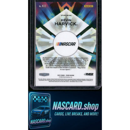 2023 Panini Prizm #K12 Kevin Harvick Kaleidoscopic White Sparkle Prizm