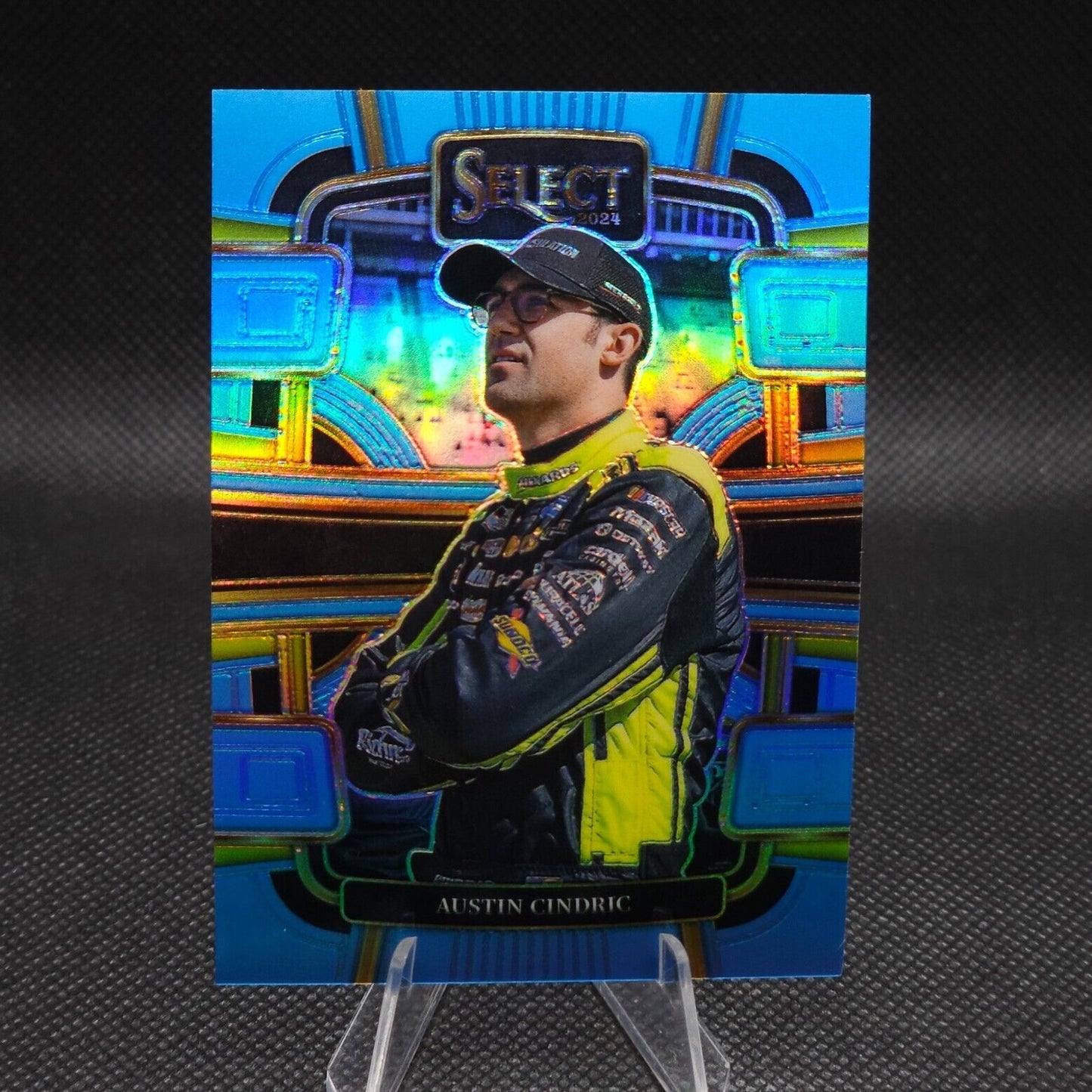 2024 Panini Select Racing Grandstand Light Blue Prizm #26 Austin Cindric 125/199 - NASCARD.shop