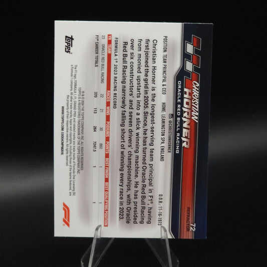 2024 Topps Paddock Pass Formula 1 - Chrome Refractor #72 Christian Horner NASCARD.shop