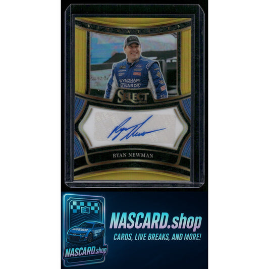 2025 Panini Select #S-RNM Ryan Newman Signatures Gold Prizms #/10