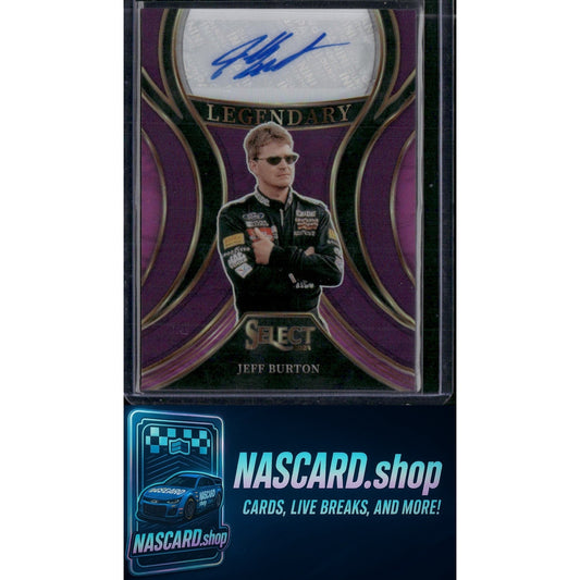 2024 Panini Select #LS-JBT Jeff Burton Legendary Signatures Purple Prizms #/35 - NASCARD.shop