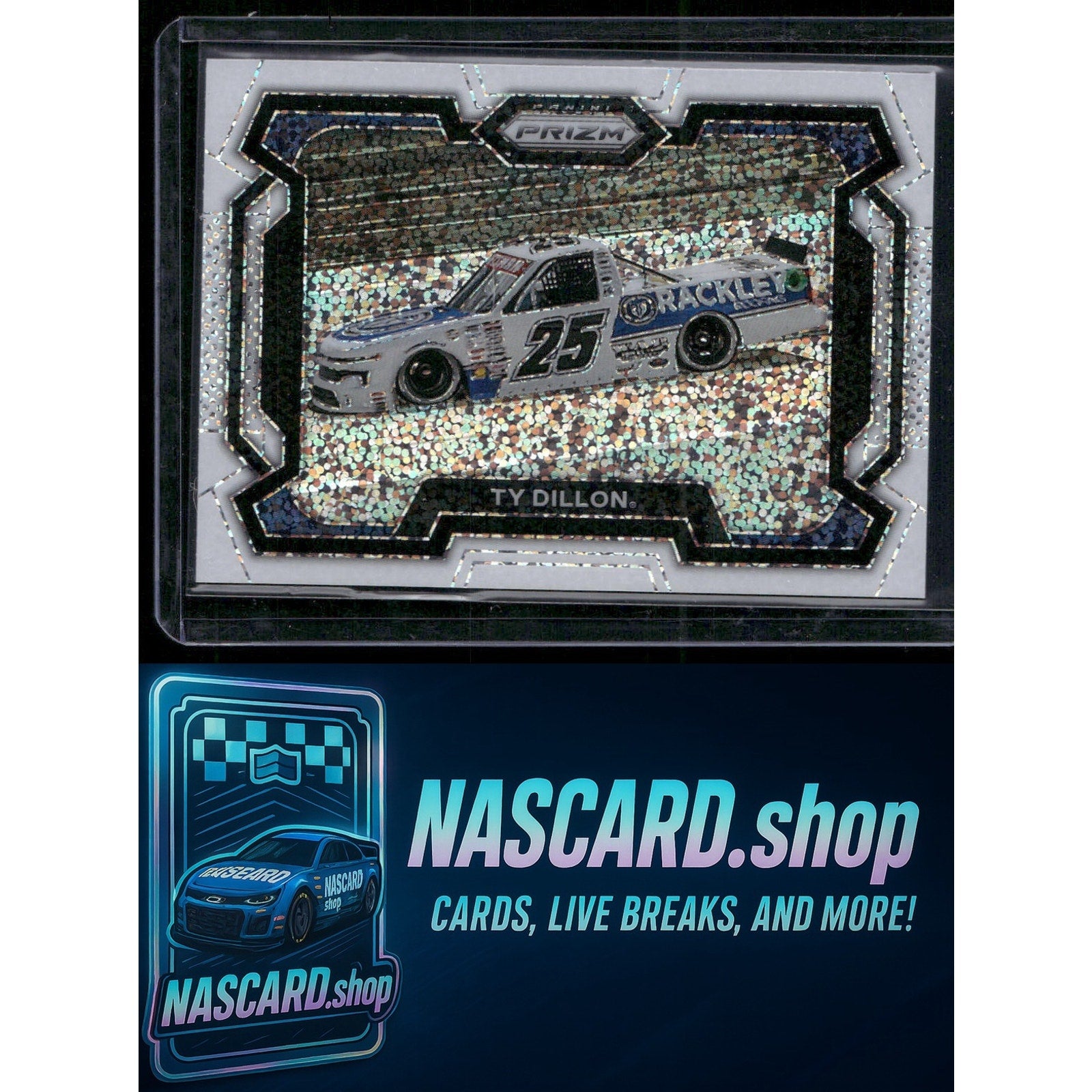 2024 Panini Prizm #42 Ty Dillon White Sparkle - NASCARD.shop
