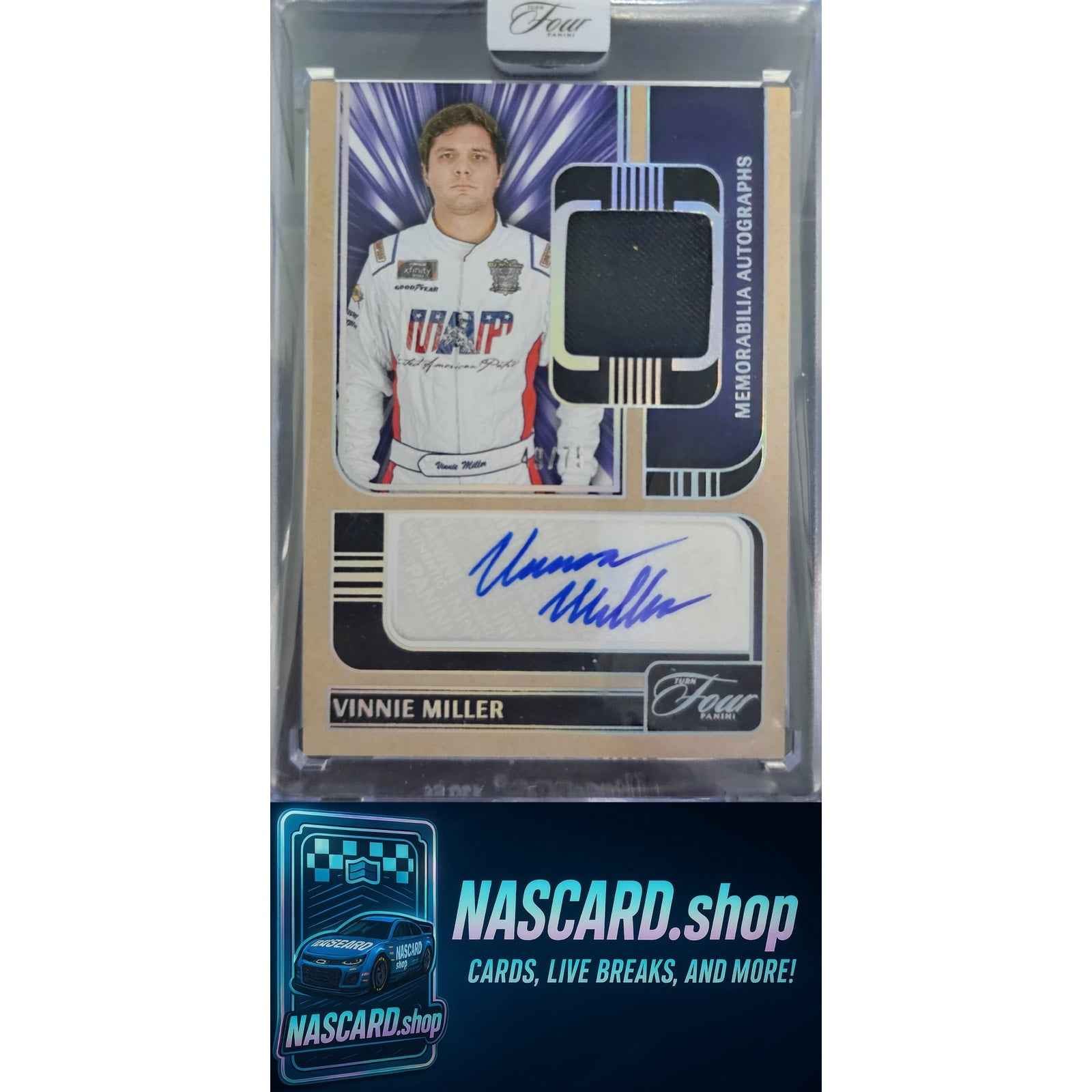 2025 Panini Turn Four Vinnie Miller Memorabilia Autographs Holo Silver #/75