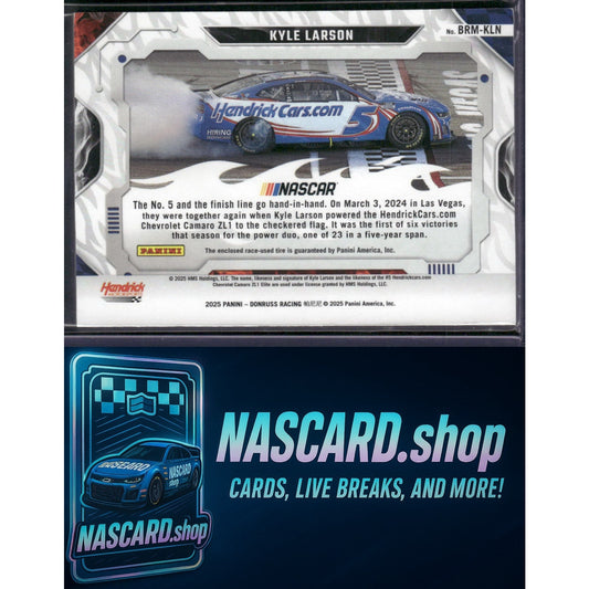 2025 Donruss #BRM-KLN Kyle Larson Burning Rubber Materials