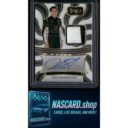 2025 Panini Select #AM-WSC William Sawalich Autographed Memorabilia #/99 - NASCARD.shop