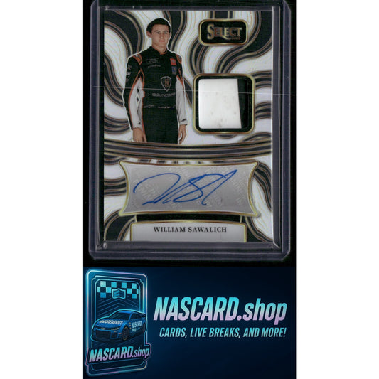 2025 Panini Select #AM-WSC William Sawalich Autographed Memorabilia #/99 - NASCARD.shop
