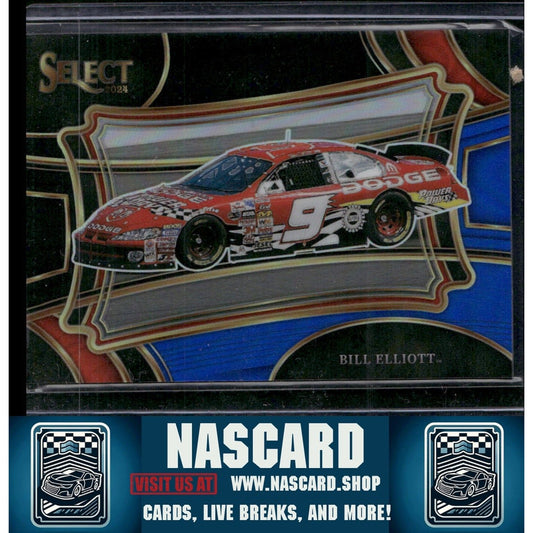 2024 Panini Select #149 Bill Elliott Black and Blue Prizms #/49