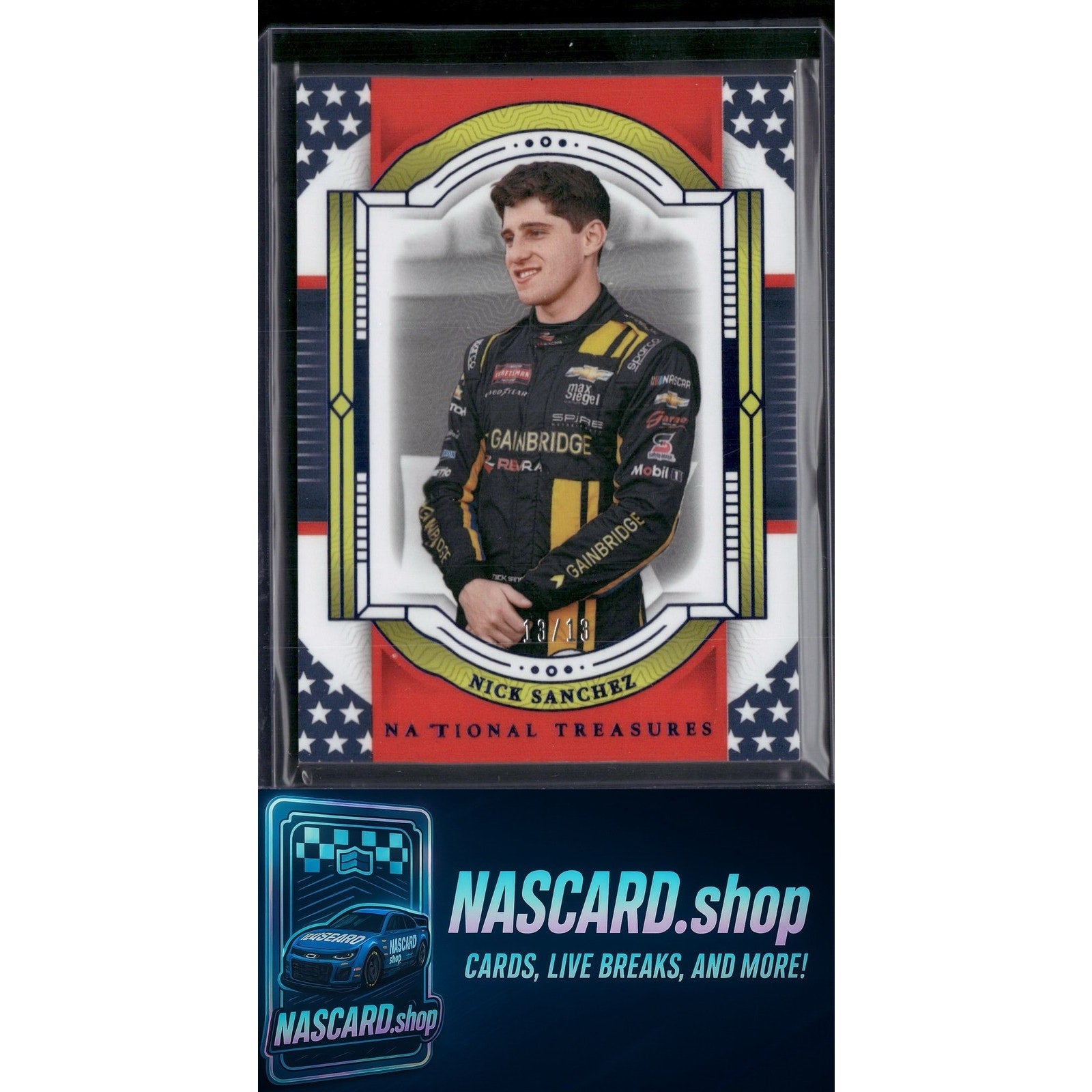 2024 Panini National Treasures #38 Nick Sanchez Stars And Stripes #13/13 - NASCARD.shop