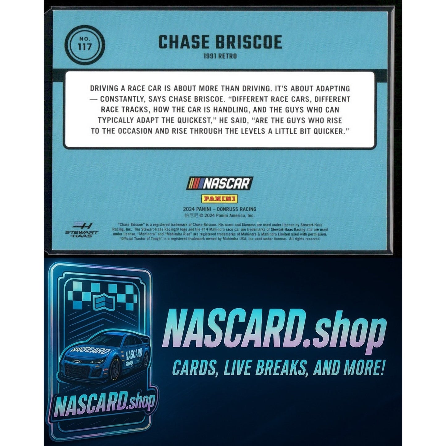 2024 Donruss #117 Chase Briscoe Gold #10/10