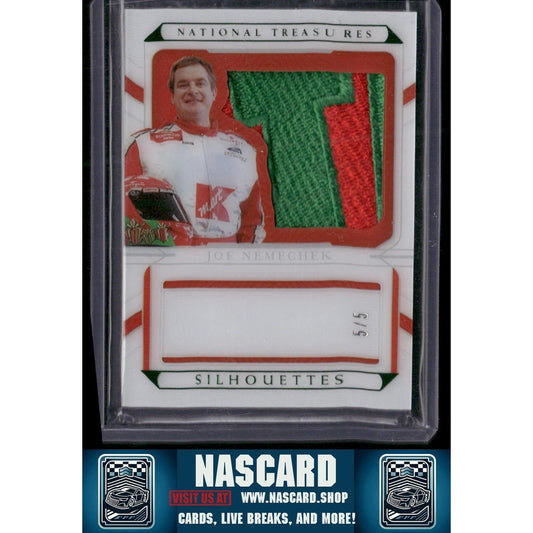 2022 Panini National Treasures #S-JN Joe Nemechek Silhouettes Green