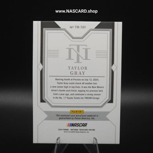 2024 Panini National Treasures Timeline Materials #TM-TAY Taylor Gray /99