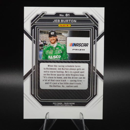 2023 Panini Prizm - Jeb Burton #81 White Sparkle Prizm