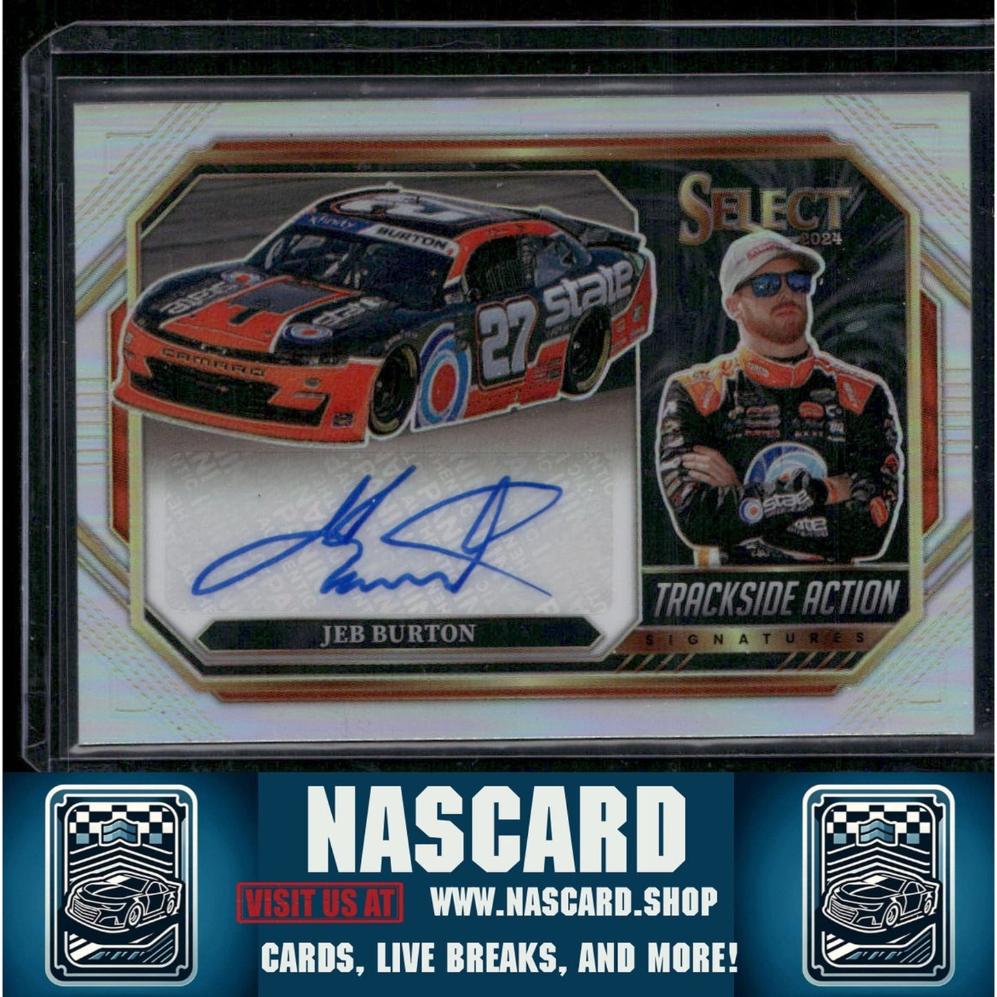 2024 Panini Select #TAS-JEB Jeb Burton Trackside Action Signatures - NASCARD.shop