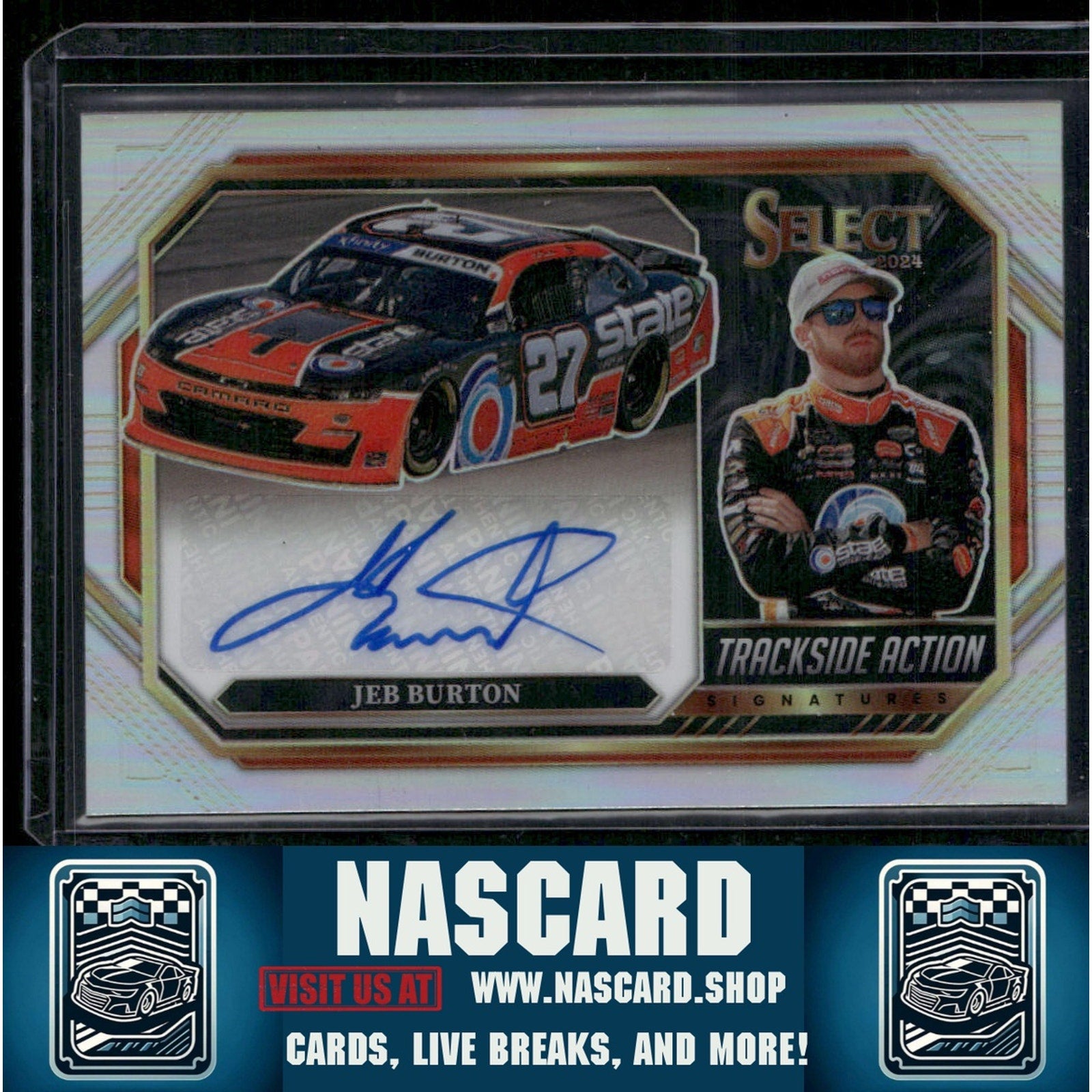 2024 Panini Select #TAS-JEB Jeb Burton Trackside Action Signatures - NASCARD.shop