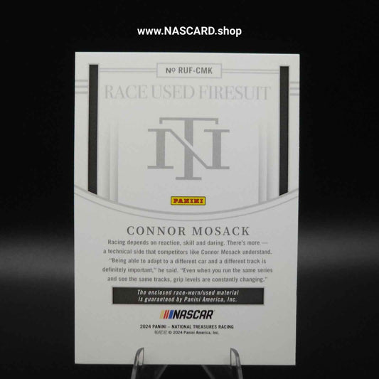 2024 National Treasures Race Used Firesuit Holo Gold Connor Mosack /10 - NASCARD.shop