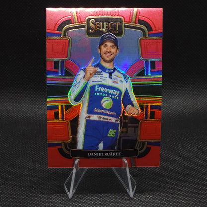 2024 Panini Select Racing Grandstand Red Prizm #14 Daniel Suarez 056/149 - NASCARD.shop