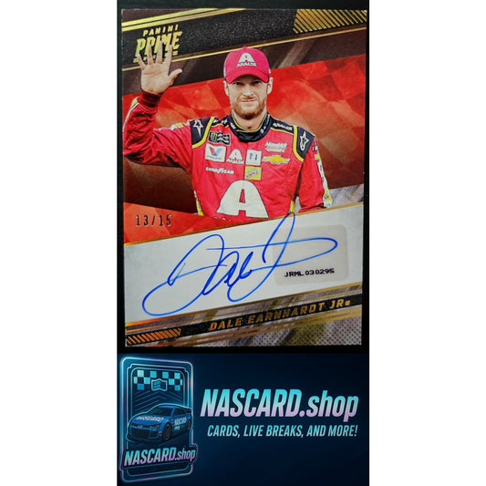 2023 Panini Prime #PS-DEJ Dale Earnhardt Jr Prime Signatures Holo Gold #/15