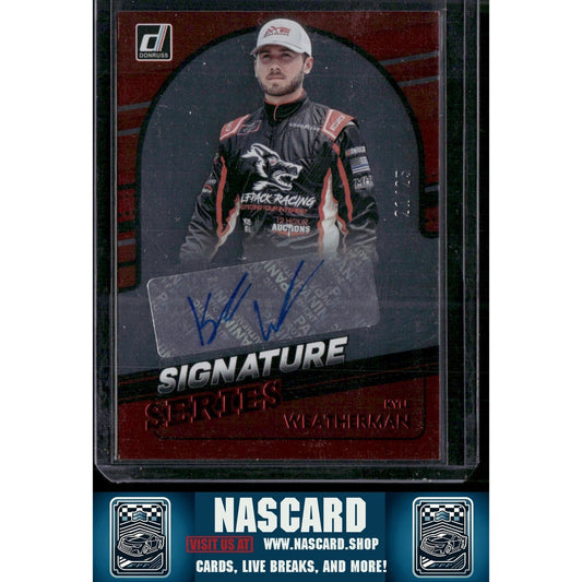 2022 Donruss #SS-KW Kyle Weatherman Signature Series Red #/25