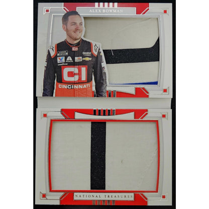2020 Panini National Treasures #AB Alex Bowman Jumbo Firesuit Booklet Duals #/25