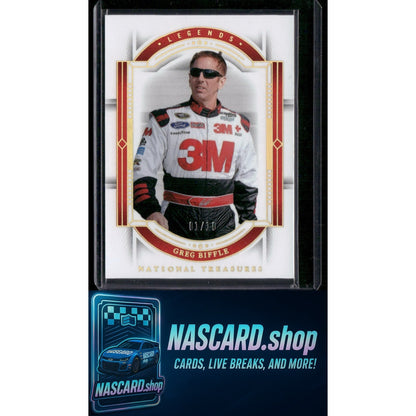 2024 Panini National Treasures #89 Greg Biffle Holo Gold #/10 - NASCARD.shop