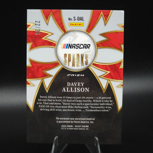 2024 Panini Select Sparks Blue Prizm Davey Allison /35 - NASCARD.shop