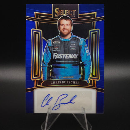 2024 Panini Select Racing Signatures Blue Prizm #S-CBC Chris Buescher /49 - NASCARD.shop