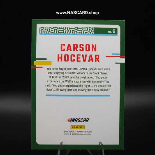 2024 Panini Donruss NASCAR - Carson Hocevar #6 Pink /25