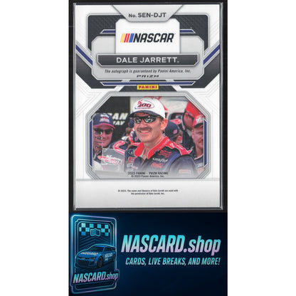 2023 Prizm Dale Jarrett Sensational Signatures Hyper Prizm Purple Yellow #/25