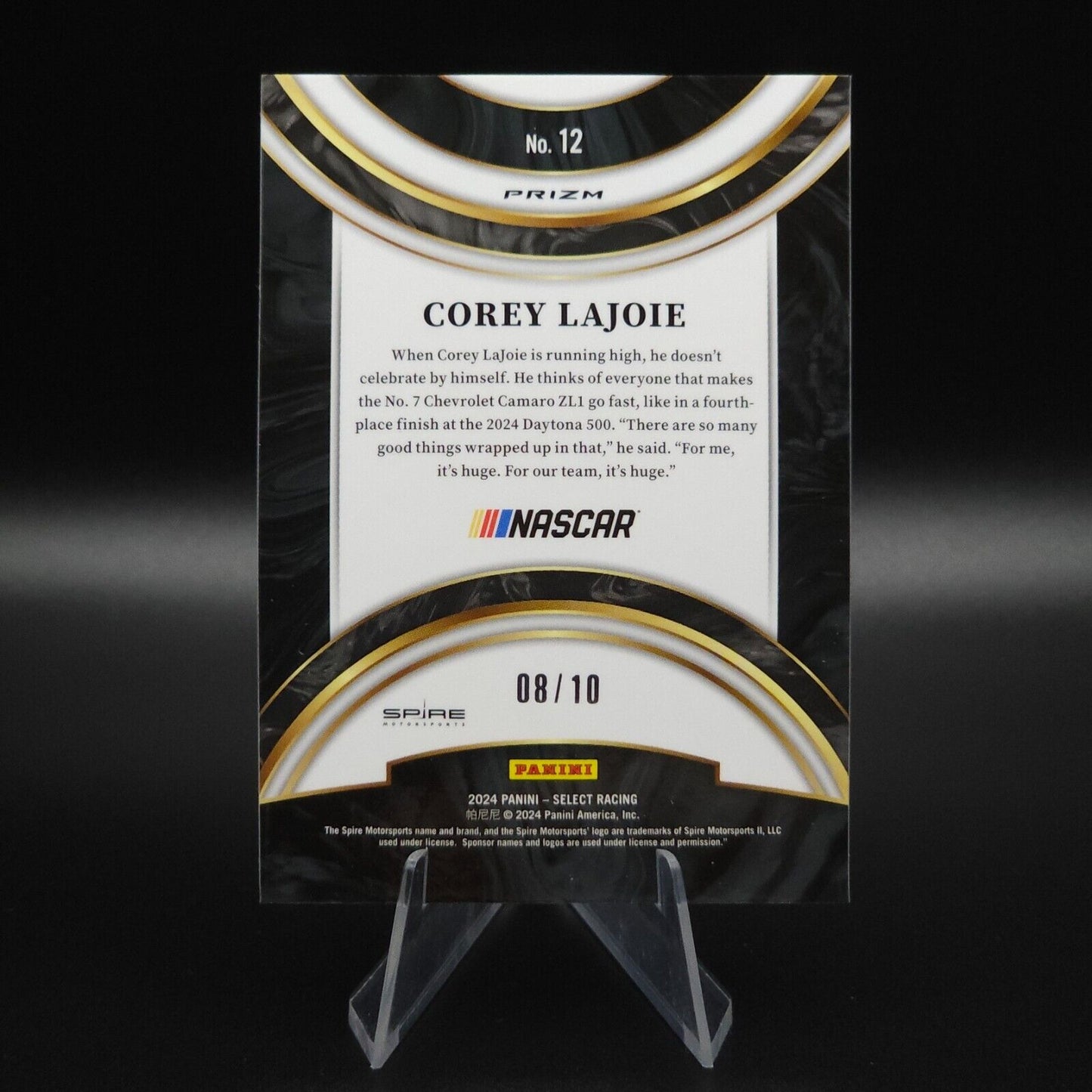 2024 Panini Select - American Pride Gold Flash Prizm #12 Corey LaJoie /10 - NASCARD.shop