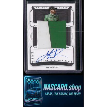 2023 Panini National Treasures #7 Jeb Burton Colossal Materials Signatures #/99 - NASCARD.shop