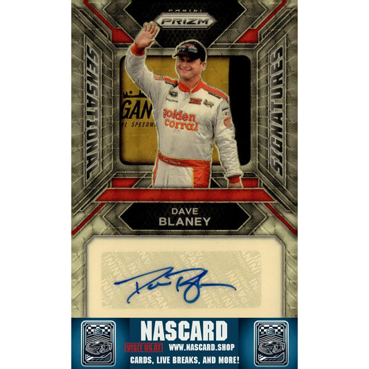 2024 Panini Prizm #SS-DBY Dave Blaney Sensational Signatures Gold Vinyl 1/1 - NASCARD.shop