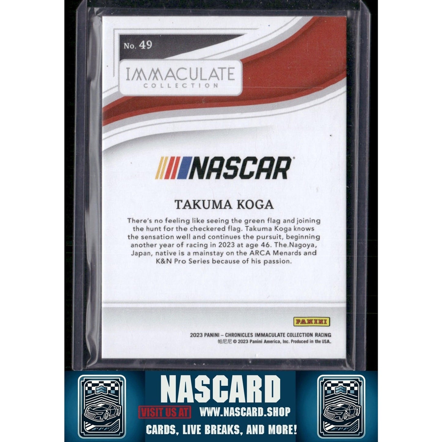 2023 Panini Chronicles #49 Takuma Koga Immaculate Holo Silver #10/10