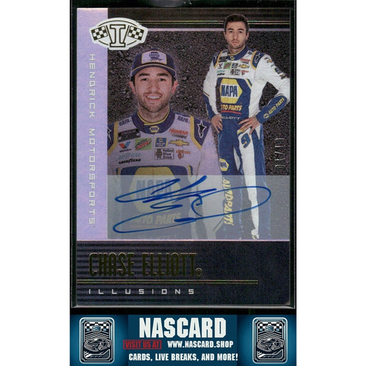 2020 Panini Chronicles Illusions Autographs Gold Chase Elliott 01/10