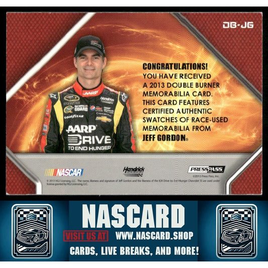 2013 Press Pass Ignite #DB-JG Jeff Gordon Double Burner