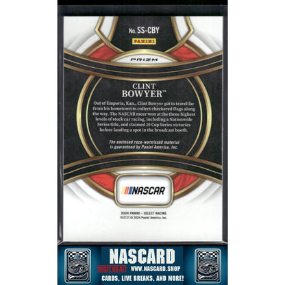 2024 Panini Select #SS-CBY Clint Bowyer Selective Swatches Flash Prizms - NASCARD.shop