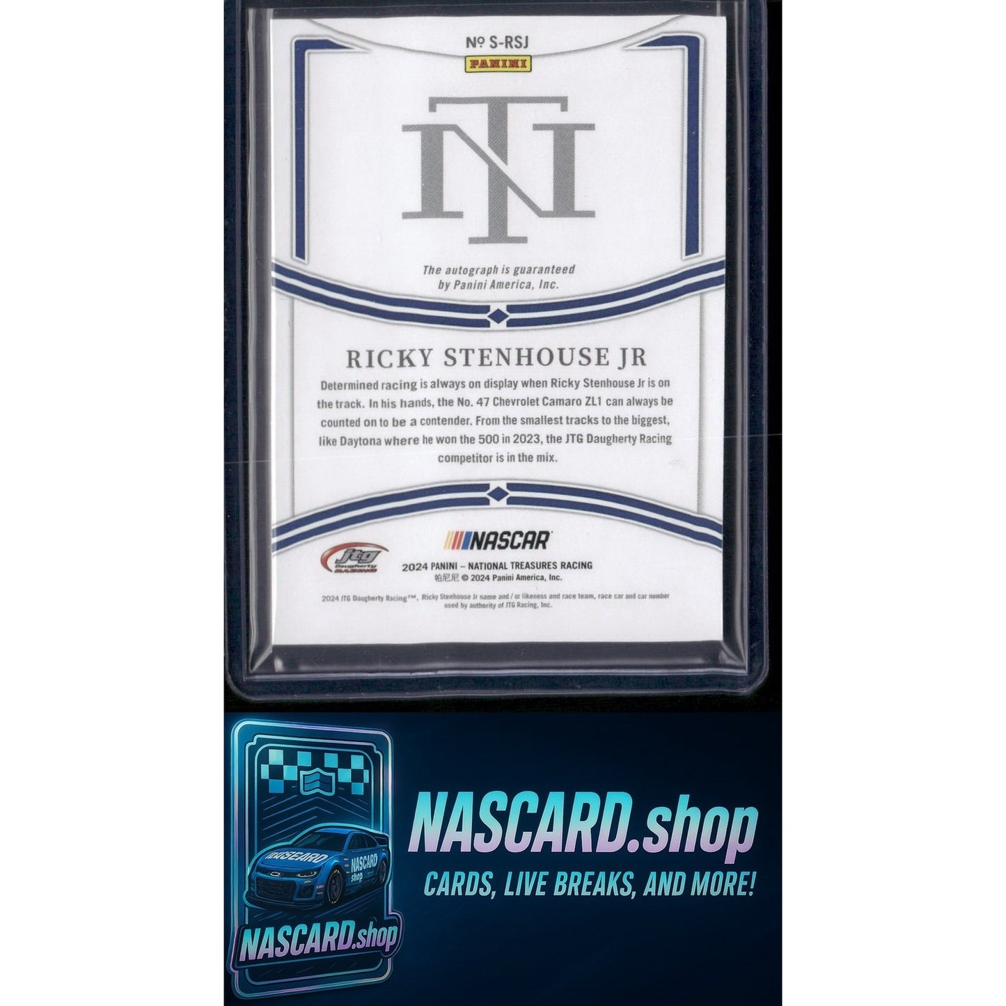 2024 Panini National Treasures #S-RSJ Ricky Stenhouse Jr Signatures #/49 - NASCARD.shop