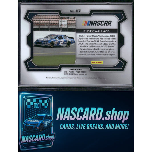 2024 Panini Prizm #67 Rusty Wallace White Sparkle