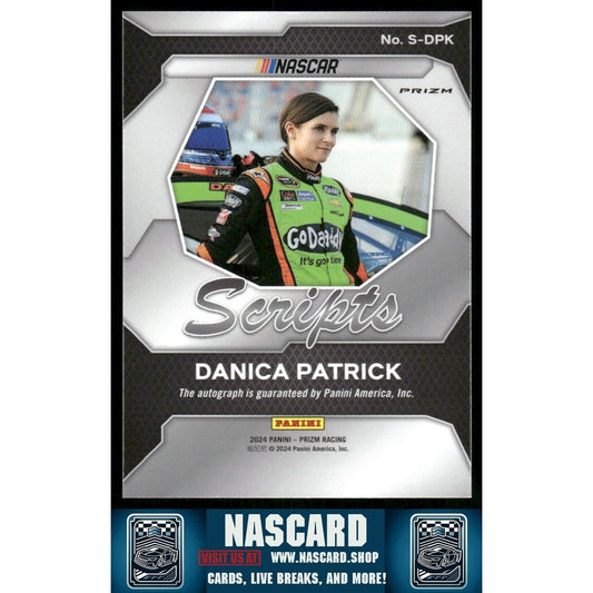 2024 Panini Prizm Racing Scripts Green Prizm Danica Patrick