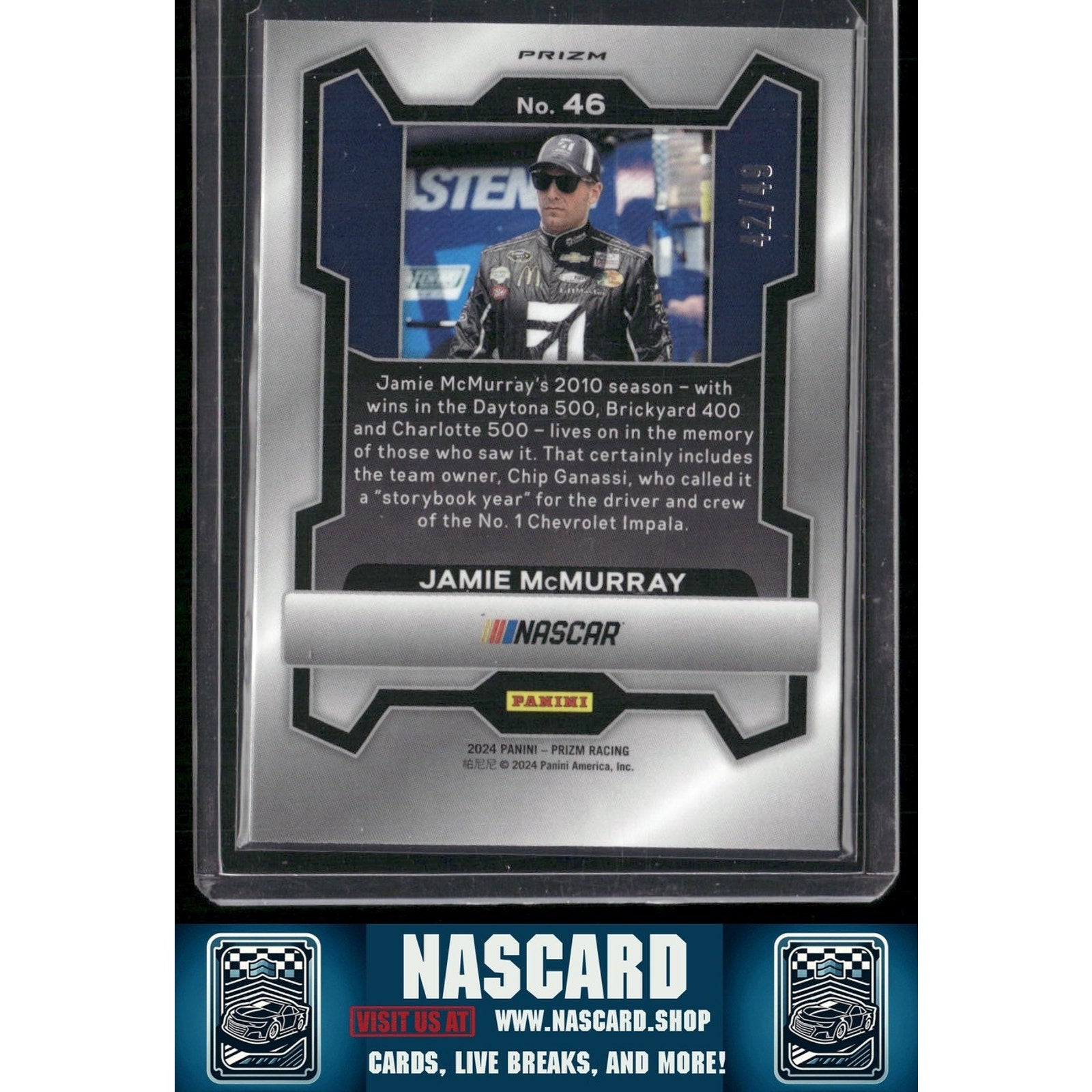 2024 Panini Prizm #46 Jamie McMurray Carolina Blue #/49 - NASCARD.shop