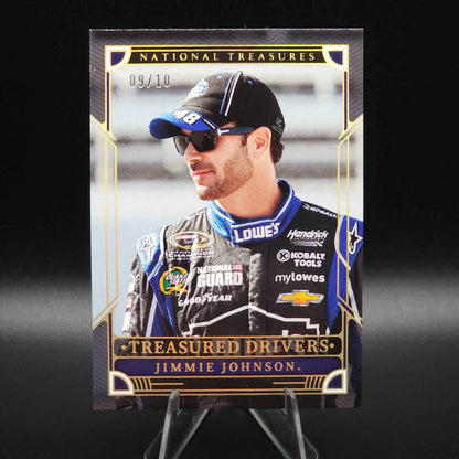 2023 Panini National Treasures - Treasured Drivers Gold Jimmie Johnson #TD4 /10 - NASCARD.shop