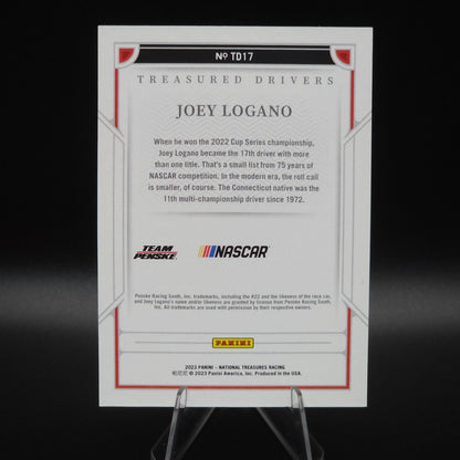 2023 Panini National Treasures Treasured Drivers #TD17 Joey Logano /25 - NASCARD.shop