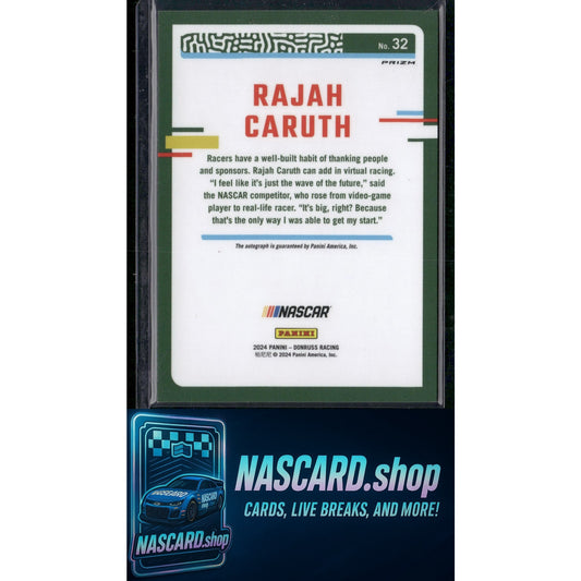 2024 Donruss #32 Rajah Caruth Optic Signatures - NASCARD.shop