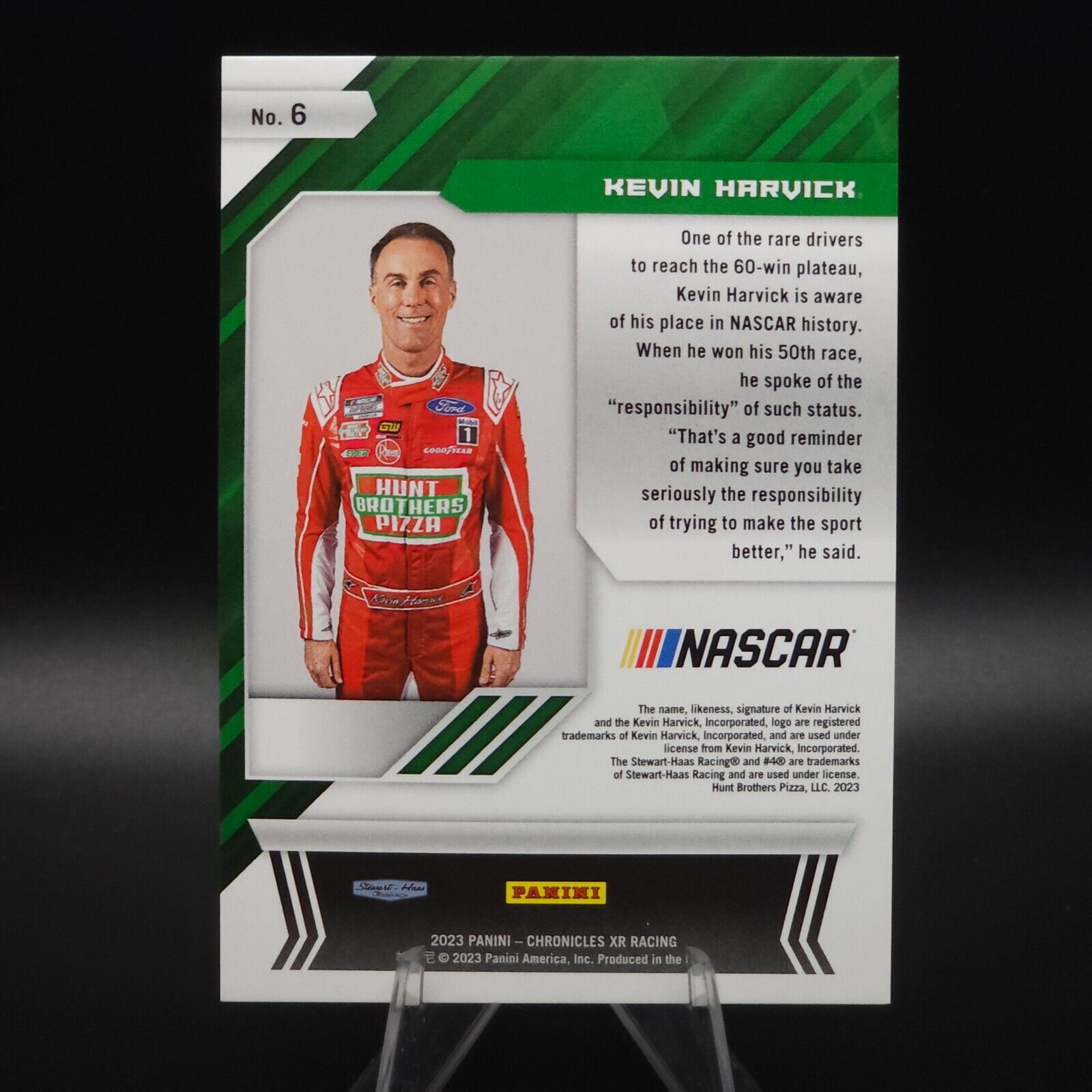 2023 Panini Chronicles - XR Holo Silver #6 Kevin Harvick /10 - NASCARD.shop