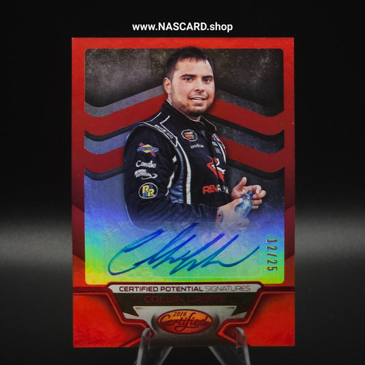 2016 Panini Certified Potential Signatures Collin Cabre Mirror Red /25 (AU, RC)