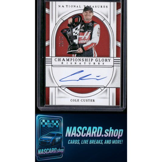 2024 Panini National Treasures Cole Custer Championship Glory Signatures #/49