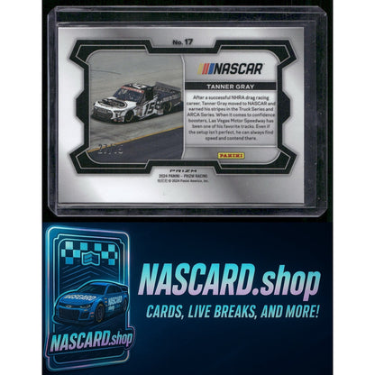 2024 Panini Prizm #17 Tanner Gray Checkered Flag #/75