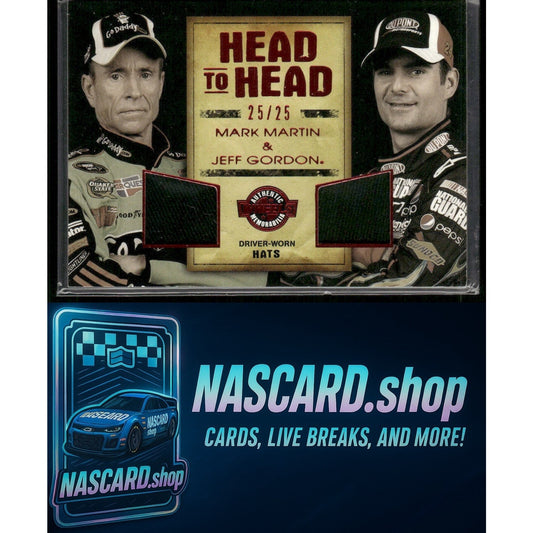 2010 Wheels Main Event Mark Martin Jeff Gordon Head to Head Red #/25 - NASCARD.shop