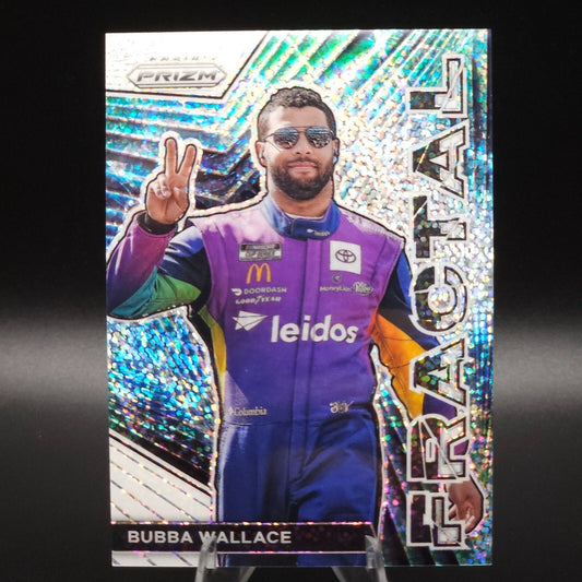 2023 Panini Prizm - Fractal Bubba Wallace #F15 White Sparkle Prizm
