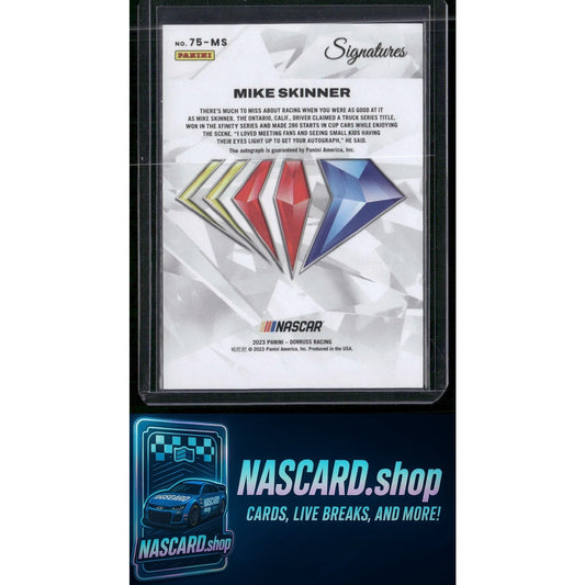 2023 Panini Prime #75-MS Mike Skinner NASCAR 75th Anniversary Signatures