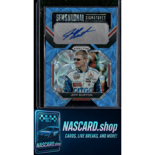 2023 Panini Prizm Jeff Burton Sensational Signatures Carolina Blue Scope #/35 - NASCARD.shop